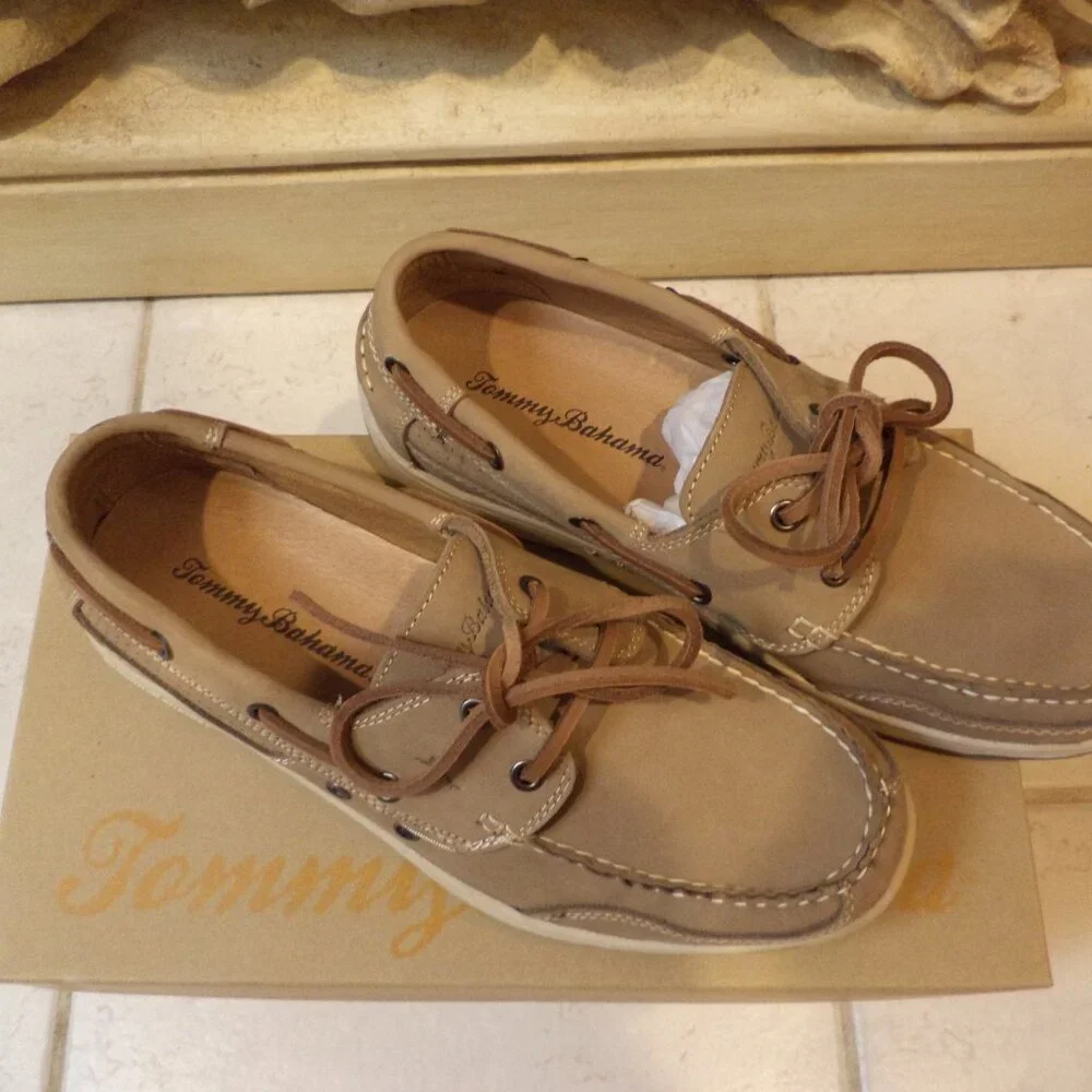 Tommy Bahama Men's Tan Boat Shoes